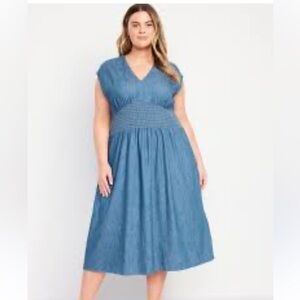 Waist-Defined Midi Dress Old Navy NWT